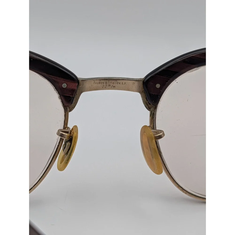 Vintage Shuron Ronsir Browline Eyeglasses 1/10 12K Gold Filled 4 1/2 - 5 3/4 22m